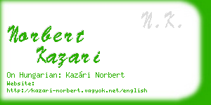 norbert kazari business card
